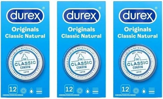DUREX Originals Classic Natural 3x12 Stuks 1 DUREX Originals Classic Natural 3x12 Stuks