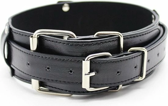 Merkloos Nooitmeersaai - PU Leren Bondageharnas Met Kettingen 3 Merkloos Nooitmeersaai - PU Leren Bondageharnas Met Kettingen - Afbeelding 3