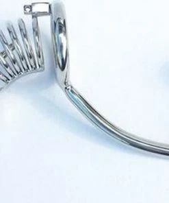 Dusedo Stainless Steel Chastity Cage Shafter Ring 45 Mm. With Screw