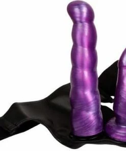 TipsToys Strap On Voorbind Dildo - Buttplug SexToys Paars -Cottelli Collection Shop 550x375