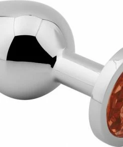 Banoch - Buttplug Aurora Amber Small - Metalen Buttplug - Diamant Steen - Geel