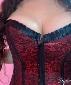 Merkloos Sexy Korset Met Haaksluiting En Baleinen | Kersenrood | Maat 44 | Sexy Lingerie Korsetten -Cottelli Collection Shop 550x412