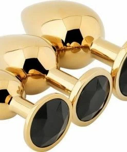 Banoch - Buttplug Aurora Black Gold Large - Gouden Metalen Buttplug - Diamant Zwart -Cottelli Collection Shop 550x431 3