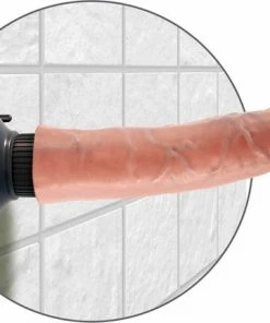 Pipedream King Cock Vibrerende Realistische Dildo Met Zuignap En Compatibel En Buigbaar - 18 Cm - Beige -Cottelli Collection Shop 550x433 8