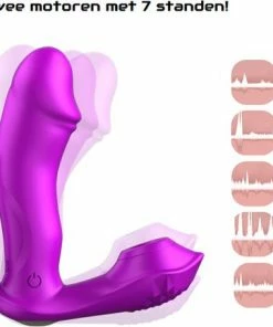 TipsToys Nieuwste Draagbare Vibrator - Zuig 3.0 Dildo's Vrouwen Clitoris Gspot SexToys Paars -Cottelli Collection Shop 550x433 9