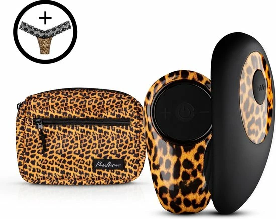 Panthra Tania Vibrerende String (One Size) Draagbare Vibrators Voor Vrouwen Mini Vibrator Inclusief Trendy Heup/Schouder Tasje Luipaard Print 1 Panthra Tania Vibrerende String (One Size) Draagbare Vibrators Voor Vrouwen Mini Vibrator Inclusief Trendy Heup/Schouder Tasje Luipaard Print