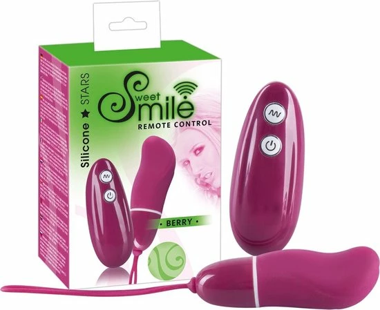 Sweet Smile Berry Siliconen Vibrerend Ei Voor G-spot Stimulatie En Draadloze Afstandsbediening Rood 1 Sweet Smile Berry Siliconen Vibrerend Ei Voor G-spot Stimulatie En Draadloze Afstandsbediening Rood