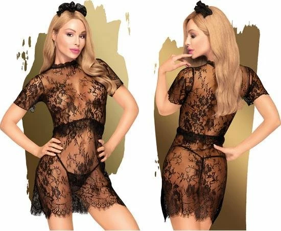 Penthouse Lingerie Poison Cookie - Erotische Jurk - Maat M/L - Zwart 12 Penthouse Lingerie Poison Cookie - Erotische Jurk - Maat M/L - Zwart - Afbeelding 12