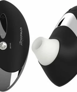 Womanizer W500 Luchtdruk Vibrator - Zwart Chroom