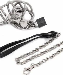 Kiotos Steel Kuisheidskooi | Chastity Cage Met Hondenriem -Cottelli Collection Shop 550x471