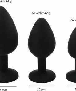 TipsToys Buttplug Siliconen Anaal - Sex Toys Vrouwen Mannen - Seksspeeltjes Zwart -Cottelli Collection Shop 550x475