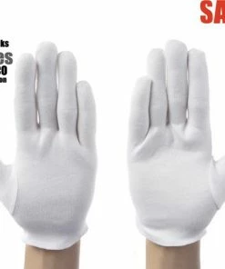 Witte Katoenen Handschoen – Gloves Soft 100% Cotton Gloves Coin Jewelry Silver Inspection Gloves Stretchable Lining Glove - Handschoenen - Handschoenen Cotton Maat M 12Stuks/6Pairs M HiCHiCO