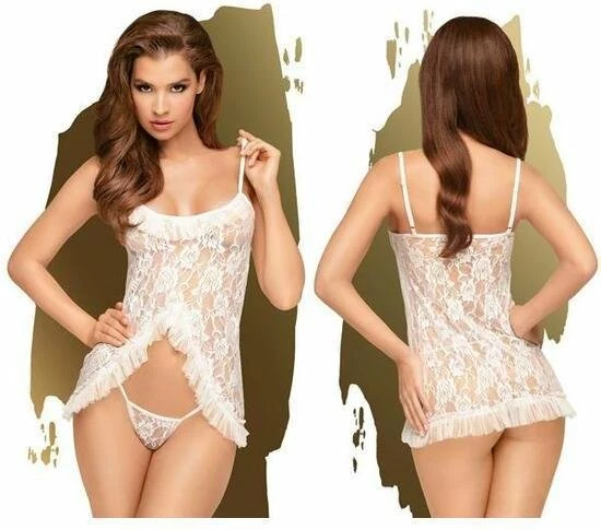 Penthouse Lingerie Flawless Love - Erotische Babydoll - Maat M/L - Wit 11 Penthouse Lingerie Flawless Love - Erotische Babydoll - Maat M/L - Wit - Afbeelding 11