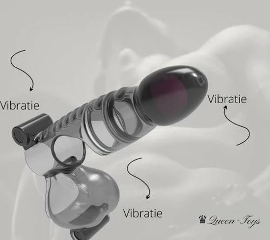 Merkloos Queen-Toys Penissleeve - Seksspeeltjes Vibrerende Penissleeve - Inclusief Glijmiddel - Penisvergroter Penissleeve Met 3 Vibratiepunten Penisvergroter Peniskoker Vibratie Eikel En Ballen Vibratie Vaginaal En Clitoris 8 Merkloos Queen-Toys Penissleeve - Seksspeeltjes Vibrerende Penissleeve - Inclusief Glijmiddel - Penisvergroter Penissleeve Met 3 Vibratiepunten Penisvergroter Peniskoker Vibratie Eikel En Ballen Vibratie Vaginaal En Clitoris - Afbeelding 8