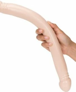 Doc Johnson Built In America Dubbele Dildo Smooth Double Header, White 18 Wit - 44,96 Cm -Cottelli Collection Shop 550x496