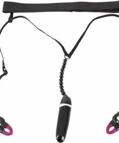 Bad Kitty Spreid String Met Schaamlip Klemmen En Vibratie Bullet Voor Anaal Of Vaginaal Gebruik Zwart - Schaamlippenspreider -Cottelli Collection Shop 550x506