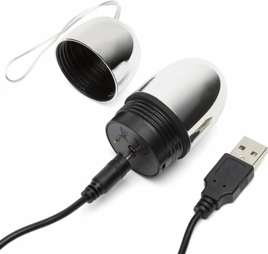 Fifty Shades Relentless Vibrations Remote Control Pleasure Egg - Zwart/ Zilver 3 Fifty Shades Relentless Vibrations Remote Control Pleasure Egg - Zwart/ Zilver - Afbeelding 3