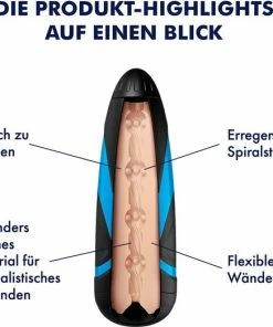 Satisfyer Men Masturbator Sleeve Kinky Waves - Transparant -Cottelli Collection Shop 550x523 1