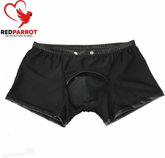 Merkloos Leren Onderbroek Starline | Knoopjes Voor Penis | Erotisch Ondergoed | Open Kruis | Sexy Ondergoed | SM | BDSM | Rollenspel 2 Merkloos Leren Onderbroek Starline | Knoopjes Voor Penis | Erotisch Ondergoed | Open Kruis | Sexy Ondergoed | SM | BDSM | Rollenspel - Afbeelding 2