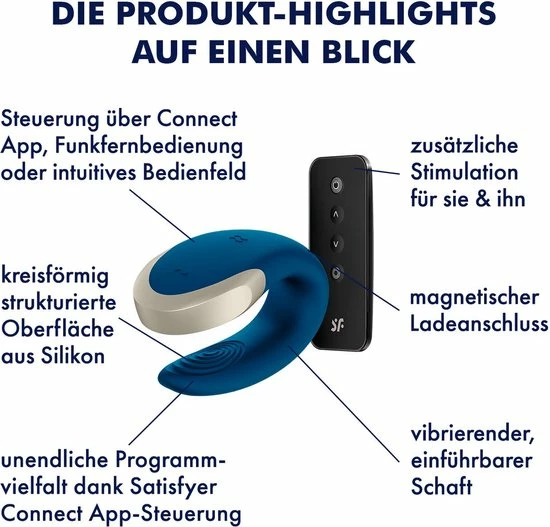 Satisfyer - Double Love Blauw 24 Satisfyer - Double Love Blauw - Afbeelding 24