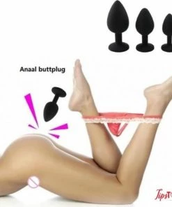 TipsToys Buttplug Siliconen Anaal - Sex Toys Vrouwen Mannen - Seksspeeltjes Zwart