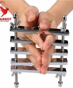 Merkloos Luxe Vinger Handboeien | Handboeien | BDSM | SM | Ball Crusher | 2 In 1 | Manchetten | Hoge Kwaliteit RVS -Cottelli Collection Shop 550x532 3