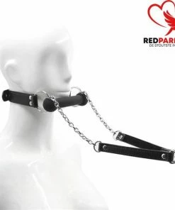 Merkloos Mond Gag Met Teugels | Gag | SM | BDSM | 2 In 1 | Gag Bal | Teugels | Slaaf Ervaring
