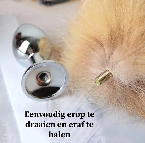 GadgetStunter Buttplug Met Vossenstaart - Maat S - Anaal Plug - Ponyplay Seksspeeltje Koppels / Man / Vrouw - Oranje / Wit 2 GadgetStunter Buttplug Met Vossenstaart - Maat S - Anaal Plug - Ponyplay Seksspeeltje Koppels / Man / Vrouw - Oranje / Wit - Afbeelding 2