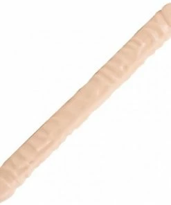 The Classics Doc Johnson Built In America Dubbele Dildo Veined Double Header White 18'' Wit - 45,21 Cm