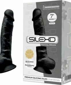 Silexd Dildo Dual Density Silicone Mod. 1 - 7 Black