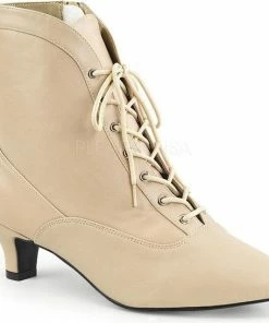 Pleaser Pink Label Enkellaars -42 Shoes- FAB-1005 US 12 Creme