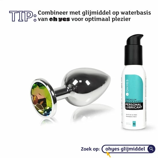 OHYES Metalen Buttplugs Voor Mannen En Vrouwen - Anal & Butt Plug - Buttplug Metaal SMALL - Regenboog/multicolor S 9 OHYES Metalen Buttplugs Voor Mannen En Vrouwen - Anal & Butt Plug - Buttplug Metaal SMALL - Regenboog/multicolor S - Afbeelding 9