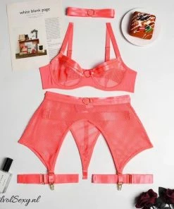 Merkloos Erotische Driedelige Lingerie Set Met Jarretelgordel En Halsband | Maat 42/44 | Sexy Doorzichtige Lingerie Vrouwen -Cottelli Collection Shop 550x550 174