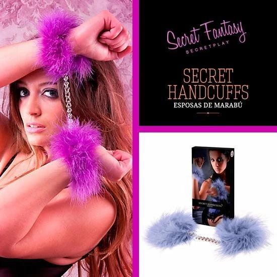 Secret Play Blue Marabou Handcuffs 5 Secret Play Blue Marabou Handcuffs - Afbeelding 5