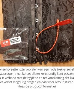 Merkloos Zwart Korset Model Extra Lang Met Haaksluiting En 12 Baleinen | Maat 36 | Sexy Korsetten -Cottelli Collection Shop 550x550 21