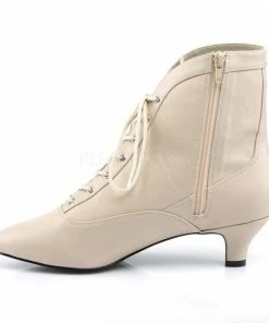 Pleaser Pink Label Enkellaars -42 Shoes- FAB-1005 US 12 Creme -Cottelli Collection Shop 550x550 242
