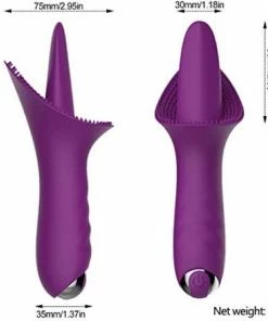 Merkloos Vibrerende Likkende Tong Vibrator - Purple - Clitoris En Tepels Massager -Cottelli Collection Shop 550x550 299