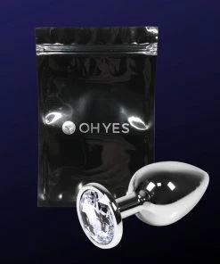 OHYES Metalen Buttplugs Voor Mannen En Vrouwen - Anal & Butt Plug - Buttplug Metaal SMALL - Helder/Wit S -Cottelli Collection Shop 550x550 67