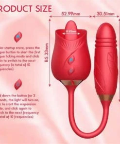 Merkloos Luxe Vibrator Op En Neer Samen Met Tong In Een Roos - Luxe SexToys Vrouwen - Clitoris Gspot Stimulator - Groen -Cottelli Collection Shop 550x550 87