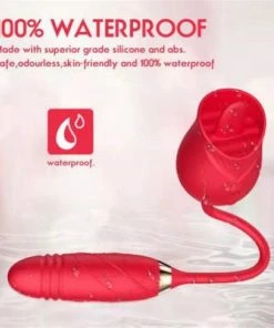 Merkloos Luxe Vibrator Op En Neer Samen Met Tong In Een Roos - Luxe SexToys Vrouwen - Clitoris Gspot Stimulator - Groen -Cottelli Collection Shop 550x550 88