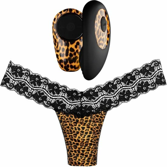 Panthra Tania Vibrerende String (One Size) Draagbare Vibrators Voor Vrouwen Mini Vibrator Inclusief Trendy Heup/Schouder Tasje Luipaard Print 3 Panthra Tania Vibrerende String (One Size) Draagbare Vibrators Voor Vrouwen Mini Vibrator Inclusief Trendy Heup/Schouder Tasje Luipaard Print - Afbeelding 3