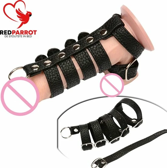 Merkloos Kuisheidskooi En Cockring | 2 In 1 | Leder | Zeer Luxe Uitvoering | Cock Ring | Penis Kooi | Penisring | Verstelbaar 1 Merkloos Kuisheidskooi En Cockring | 2 In 1 | Leder | Zeer Luxe Uitvoering | Cock Ring | Penis Kooi | Penisring | Verstelbaar