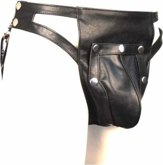 Merkloos Nooitmeersaai - Leren Kuisheidsgordel 2 Merkloos Nooitmeersaai - Leren Kuisheidsgordel - Afbeelding 2