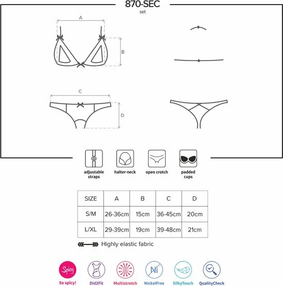 Obsessive BH Met Open Cups En Open Kruis String- Erotische Lingerieset - Maat L/XL - Rood 11 Obsessive BH Met Open Cups En Open Kruis String- Erotische Lingerieset - Maat L/XL - Rood - Afbeelding 11