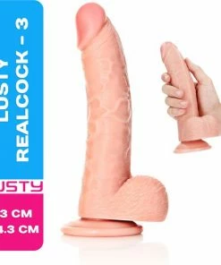 Lusty Dildo RealCock 2 - 23 X 4.3 Cm - Realistische Dildo - Met Zuignap - Buigzaam - Anaal Dildo - Seksspeeltjes - Sex Toys - Anaal Dildo - Anal Toys