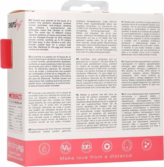 Shots Toys 10 Speed Draadloos Vibrerend Ei Met Afstandsbediening - Roze 4 Shots Toys 10 Speed Draadloos Vibrerend Ei Met Afstandsbediening - Roze - Afbeelding 4