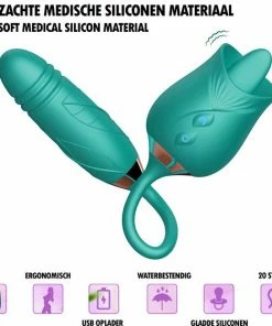 GAVURY GREEN INTENSE VIBRATOR Mannen En Vrouwen - Likt En Stotend 10 Vibratie Standen Groene Siliconen Vibrator - Clitoris Stimulator Intense Sex Orgasme Thrusting Dildo Lick Seksspeeltjes G-spot -Cottelli Collection Shop 550x561 1