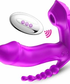 TipsToys Nieuwste Draagbare Vibrator - Zuig 3.0 Dildo's Vrouwen Clitoris Gspot SexToys Paars