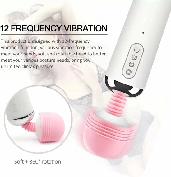GALESTO 2-in-1 Magic Wand Vibrator - Mannen En Vrouwen - Zuigt En Likt - 12 Vibratie Standen - Clitoris Stimulator - Intense Sex Orgasme - Seksspeeltjes - G-spot 3 GALESTO 2-in-1 Magic Wand Vibrator - Mannen En Vrouwen - Zuigt En Likt - 12 Vibratie Standen - Clitoris Stimulator - Intense Sex Orgasme - Seksspeeltjes - G-spot - Afbeelding 3