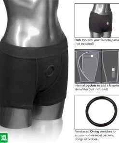 California Exotic Packer Gear - Short Harnas Zwart -Cottelli Collection Shop 550x573 1